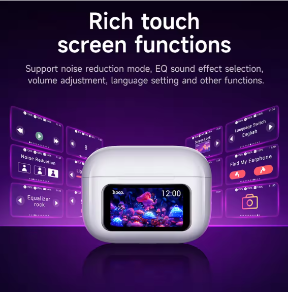 Wireless Bluetooth Earphones with Touch Screen