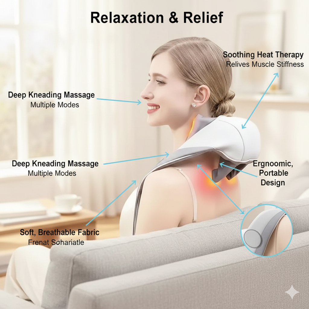 Professional Wireless Neck Shoulder Back Massager